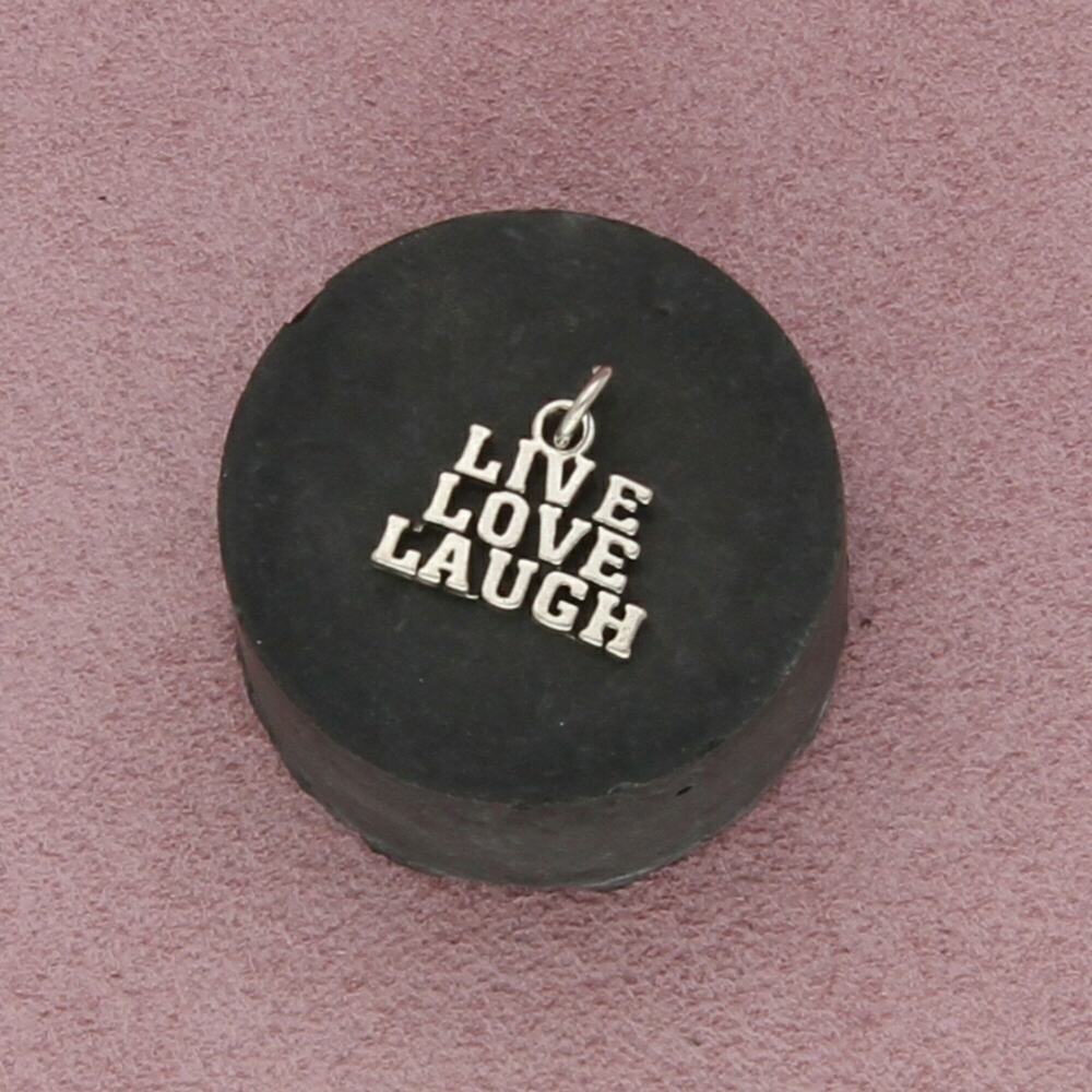 sterling silver live laugh love charm pendant